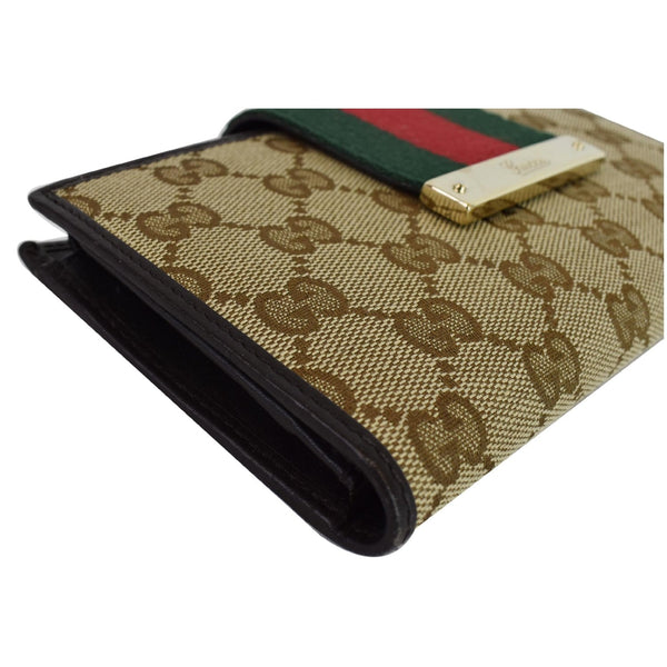 Gucci Monogram Ladies Web GG Canvas Continental Wallet - for sale