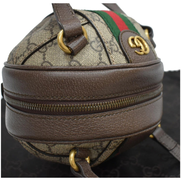 GUCCI Ophidia Mini GG Sphere Top-Handle Canvas Bowler Bag Beige 574794