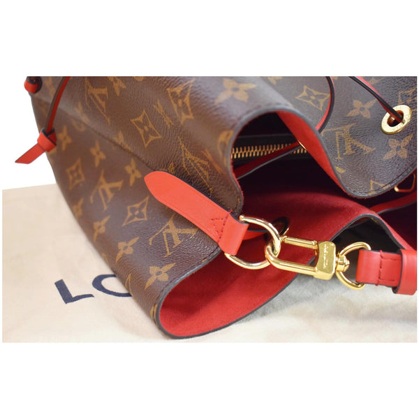 LOUIS VUITTON Neonoe Monogram Canvas Shoulder Bag Coquelicot