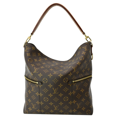LOUIS VUITTON Melie Monogram Canvas Hobo Bag Brown