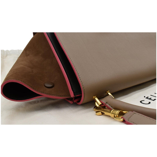 CELINE Trapeze Small 2way Leather Shoulder Bag Tricolor