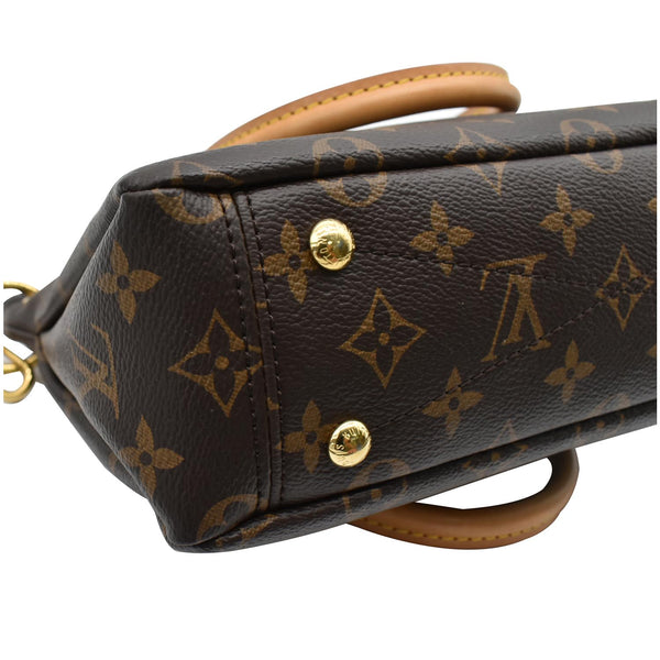 LOUIS VUITTON Pallas BB Monogram Canvas Satchel Crossbody Bag Brown