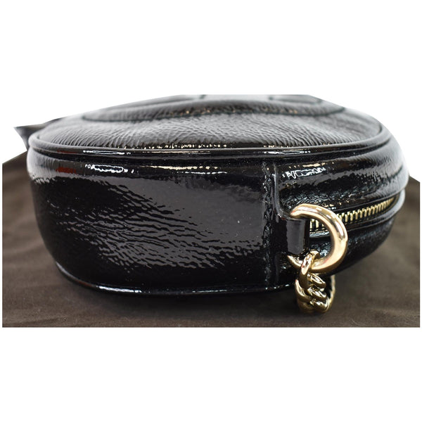 GUCCI Mini Soho Chain Pebbled Calfskin Shoulder Bag Black 353965