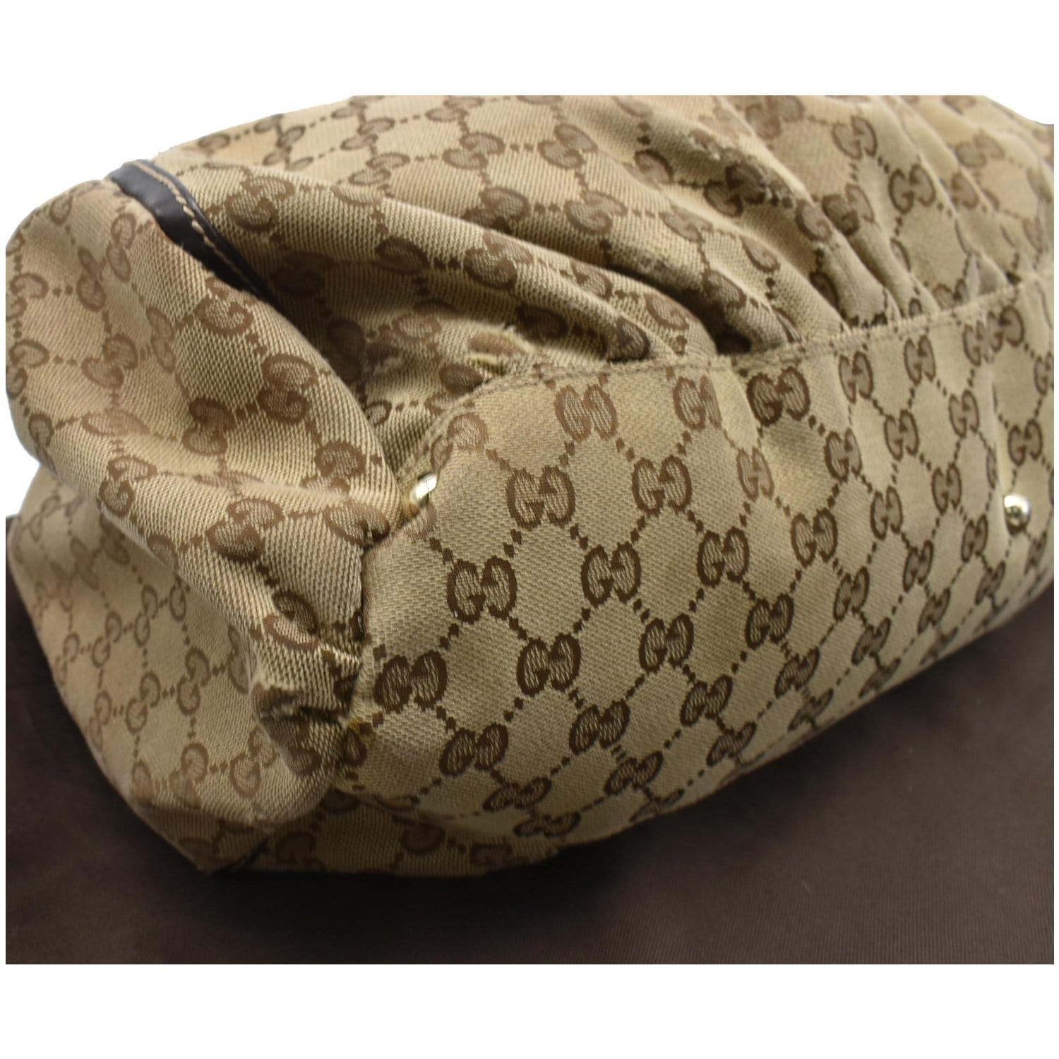 Gucci GG Canvas Abbey D-Ring Hobo - Black Hobos, Handbags