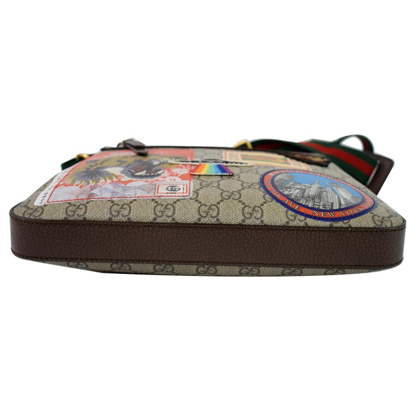 GUCCI Courrier Zip GG Supreme Canvas Messenger Bag Beige 406408