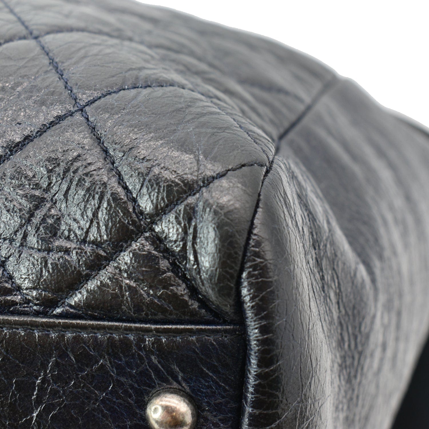 Chanel Black Quilted Glazed Leather Portobello Tote Chanel