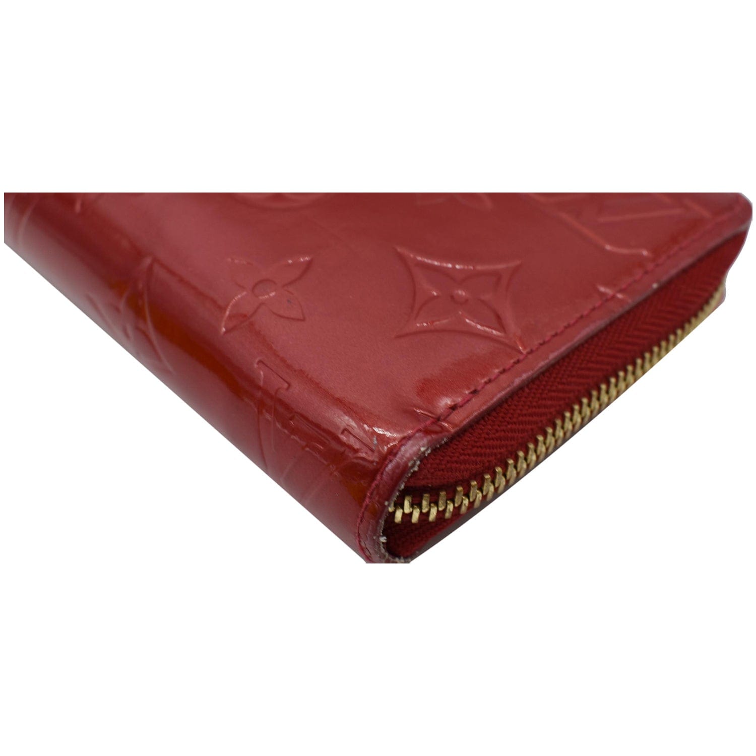 Louis Vuitton Womens Vernis Patent Leather Monogram Zip Around Red Wal -  Shop Linda's Stuff