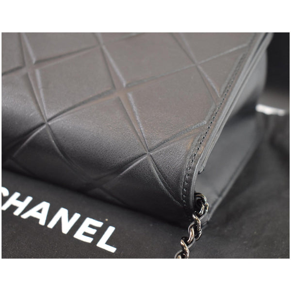 CHANEL Propeller Mini Flap Calfskin Leather Shoulder Bag Black