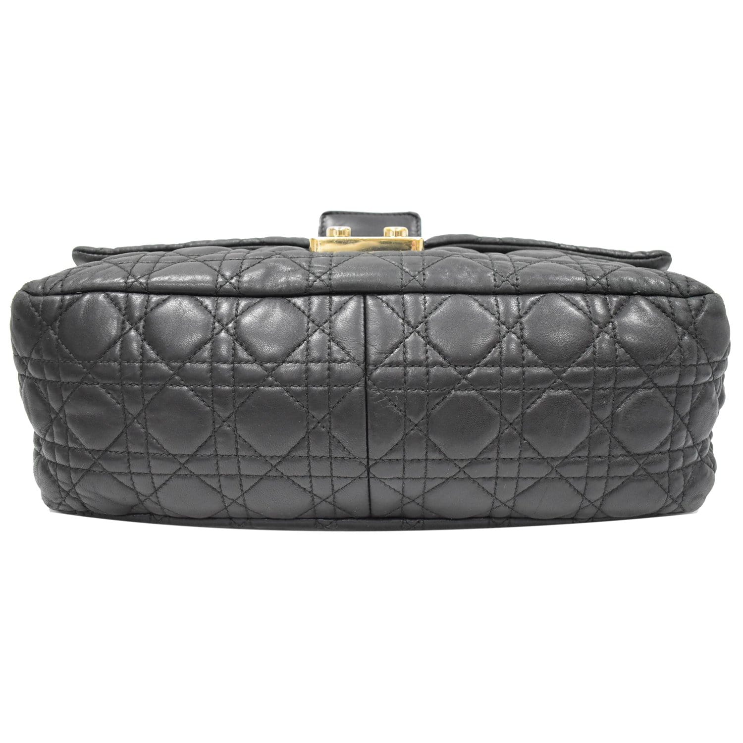 Christian Dior Cannage New Lock Flap Leather Shoulder Bag