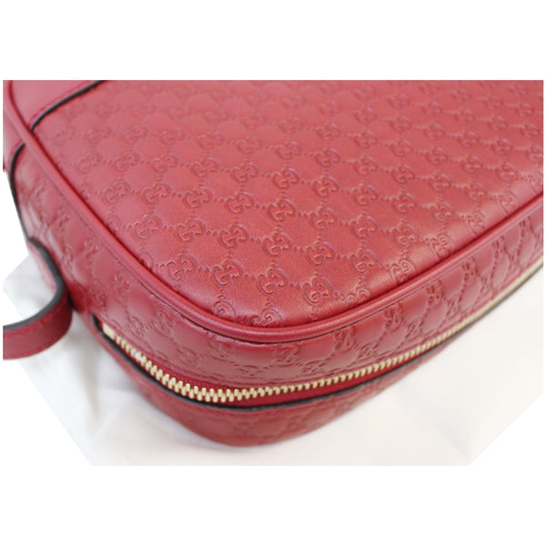 GUCCI Bree Micro GG Guccissima Leather Crossbody Bag Red 449413