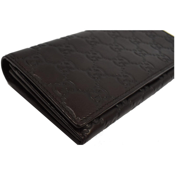 Gucci Guccissima Continental Flap Wallet - leather Clutch | Shop at DDH