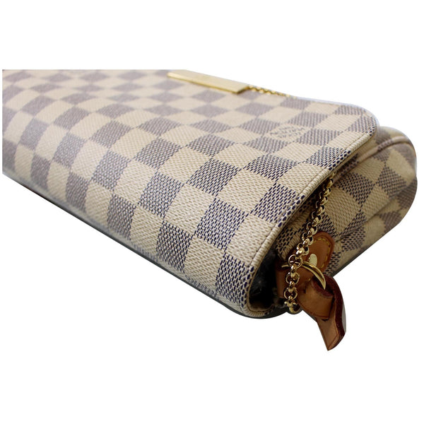 LOUIS VUITTON Favorite MM Damier Azur Crossbody Bag White