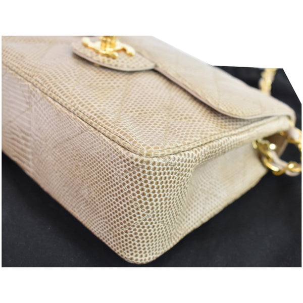 Chanel Vintage Mini Square Flap Lizard Shoulder Bag side preview