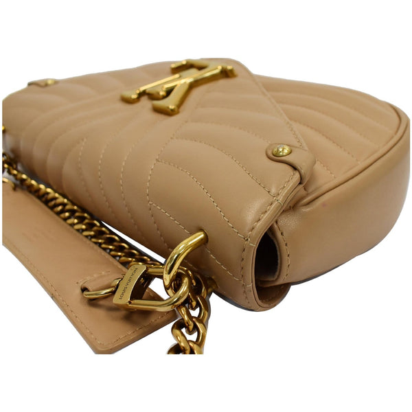 Louis Vuitton New Wave Chain MM Calfskin Leather Bag - beige color bag