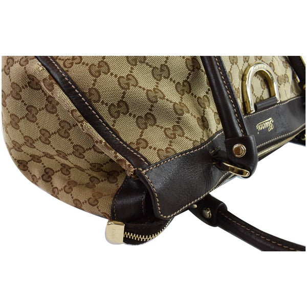 GUCCI GG Canvas Gold D Ring Tote Bag Beige/Ebony 190248