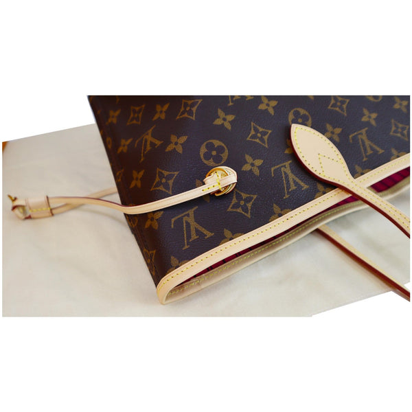 Louis Vuitton Neverfull MM Monogram Canvas Tote Bag close viewe