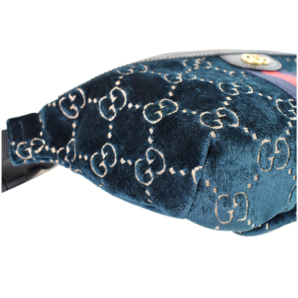 Gucci GG Monogram Velvet Belt Leather Bumbag -close view