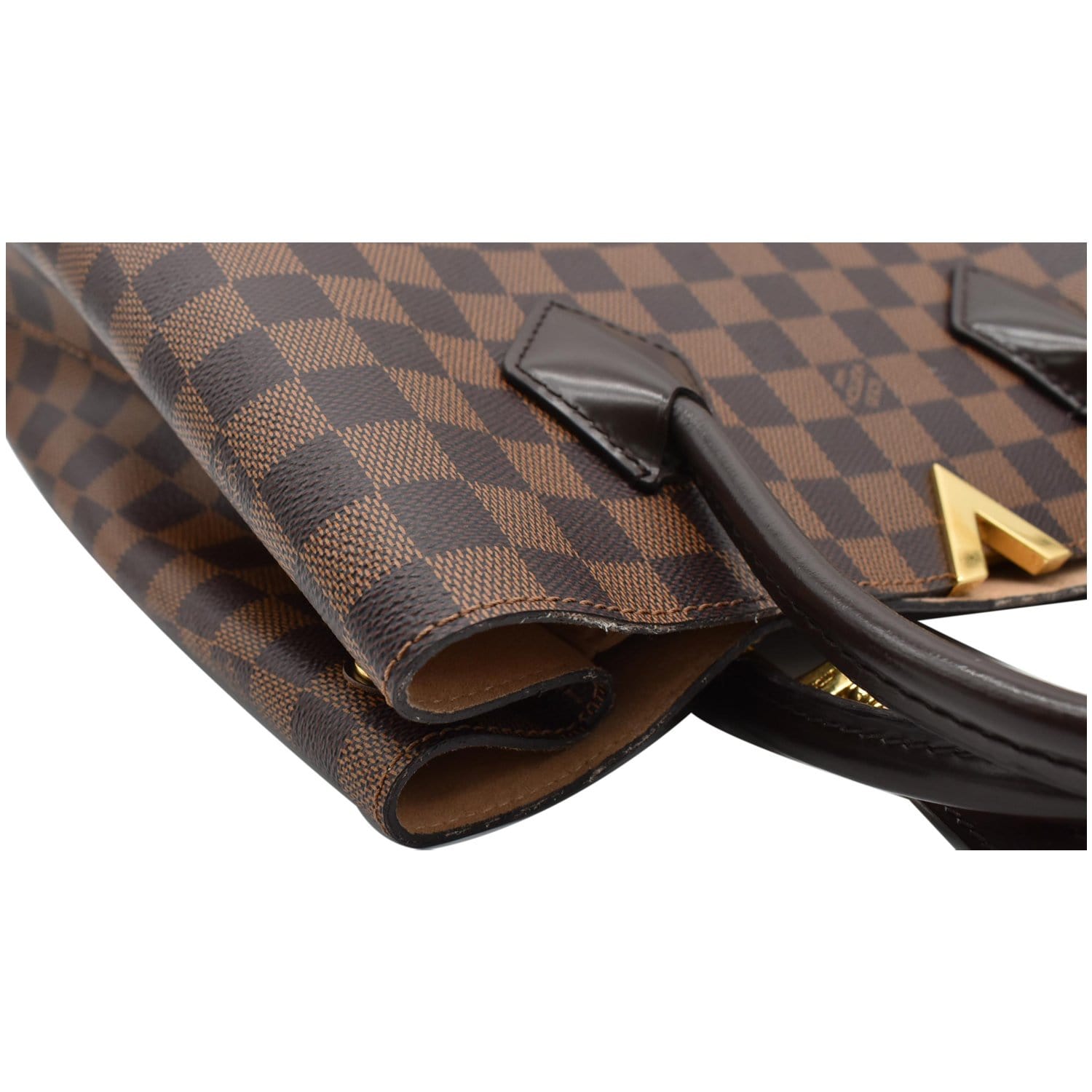 Louis Vuitton Kensington Dark brown Leather Cloth ref.563457 - Joli Closet