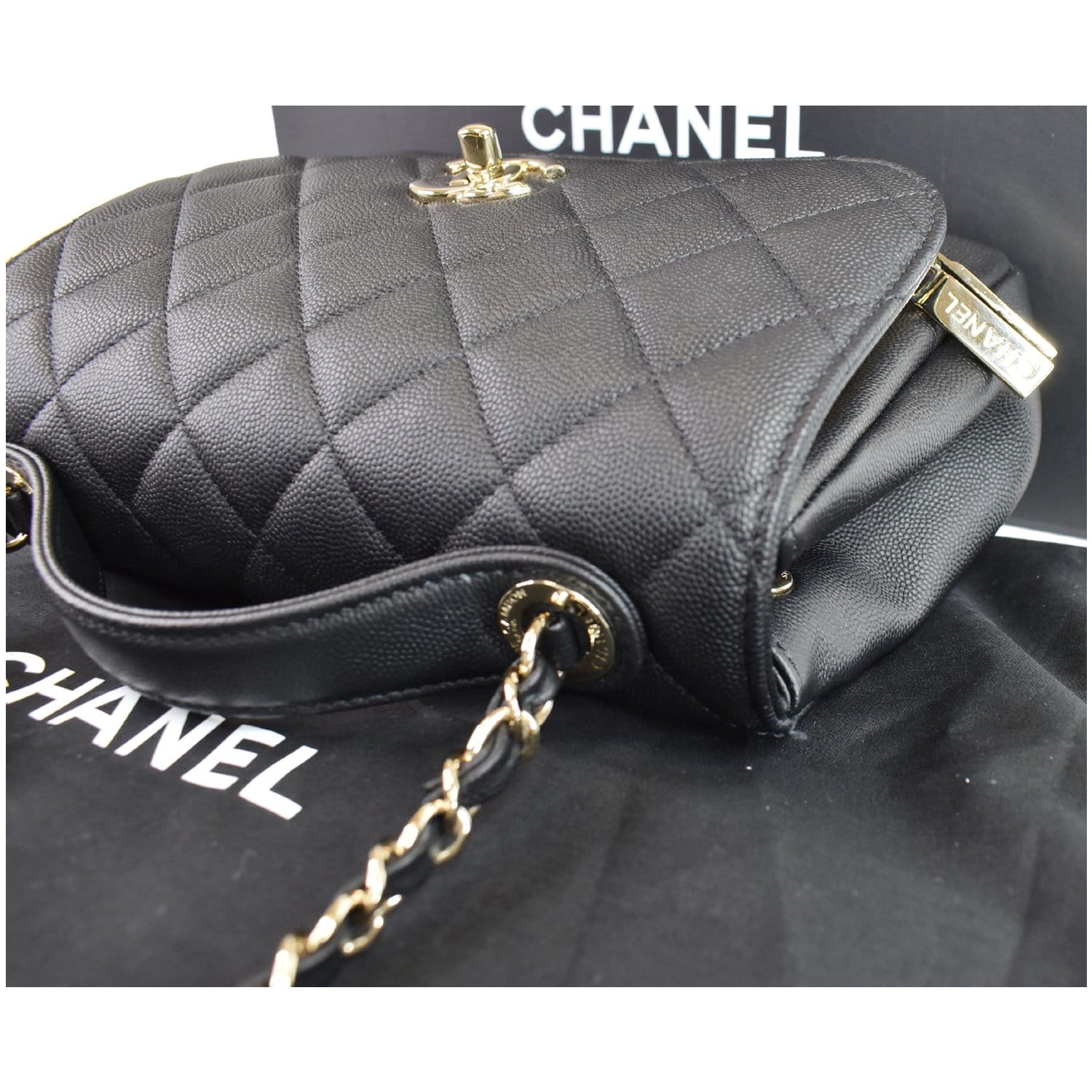 Chanel Large Business Affinity Flap Bag - Black Shoulder Bags
