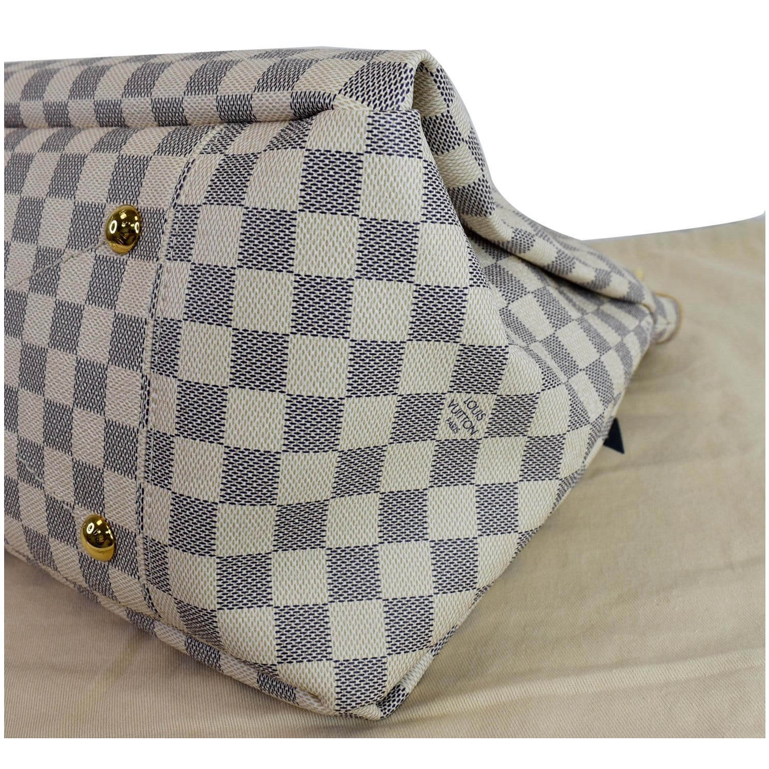 louis vuitton white grey checkered bag