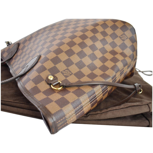 LOUIS VUITTON Neverfull MM Damier Ebene Shoulder Bag Brown