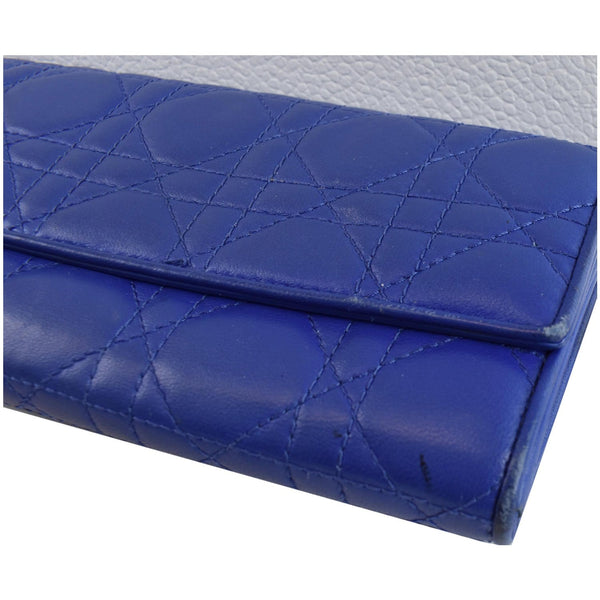 Christian Dior Cannage Lady Dior Charm Leather Clutch