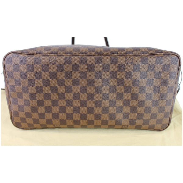 Louis Vuitton Neverfull GM Damier Ebene Satchel Bag - flat brown bottom