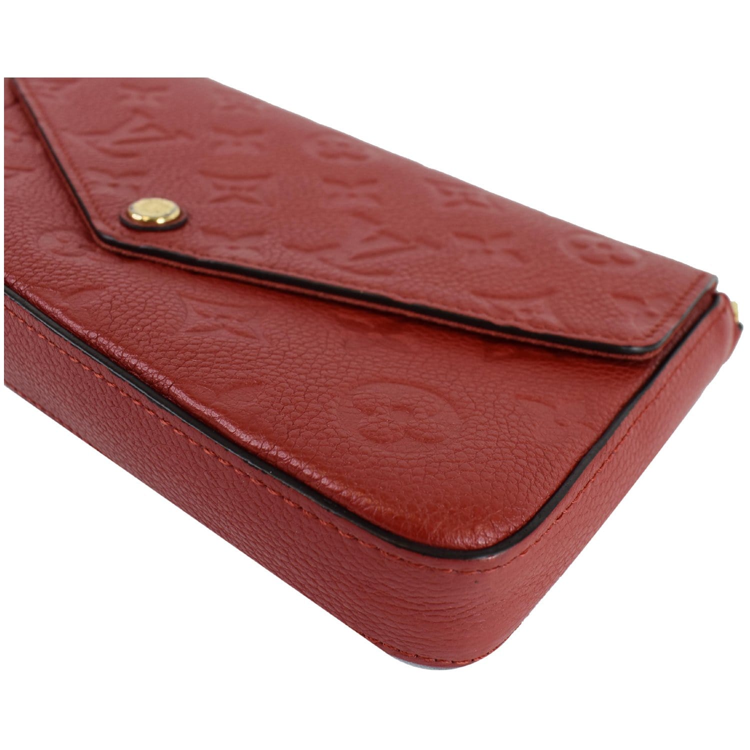 LV Felicie Pochette Red ( Wallet on Chain) Discontinued red color