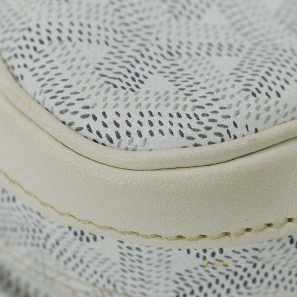 GOYARD Saint Martin Chevron Print Coated Canvas Shoulder Bag White