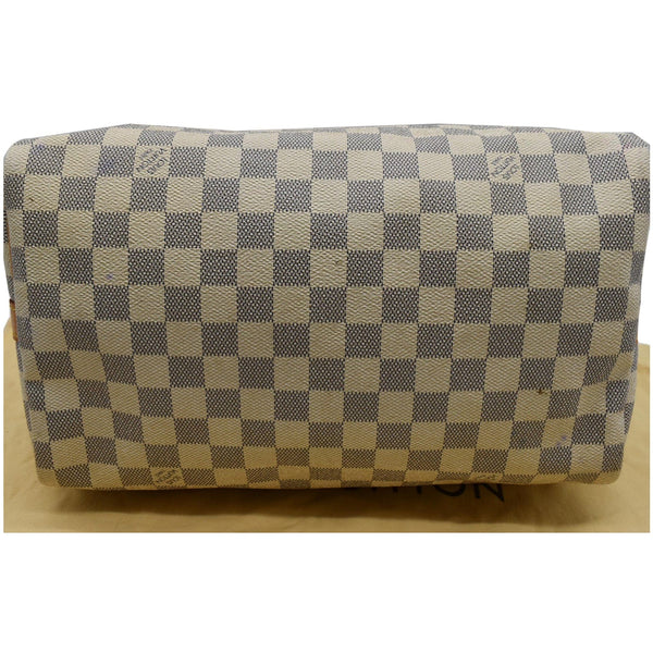 LOUIS VUITTON Speedy 30 Bandouliere Damier Azur Shoulder Bag White