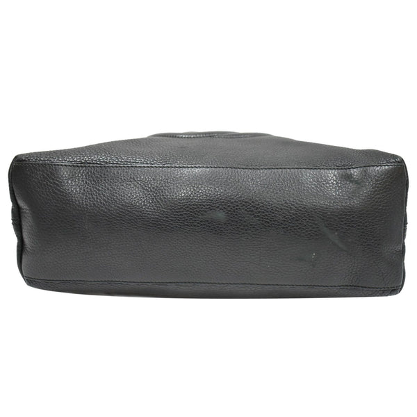 GUCCI Soho Pebbled Leather Chain Shoulder Bag 308982 Black