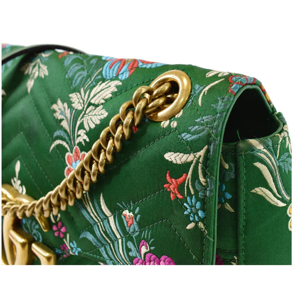 Gucci GG Marmont Floral Jacquard Matelasse Bag corner