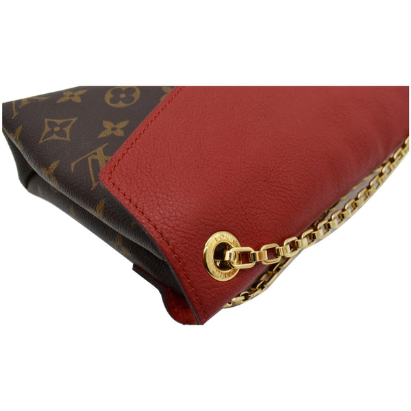 LOUIS VUITTON Pallas Chain Monogram Canvas Crossbody Bag Brown