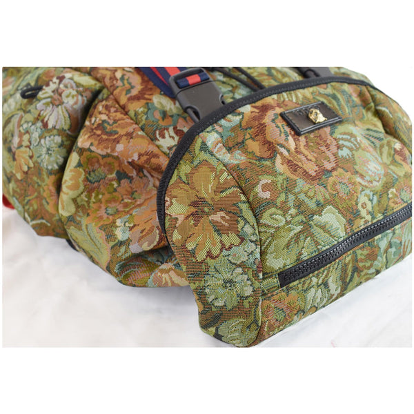 Gucci Floral Brocade Leather Backpack Bag Multicolor skin