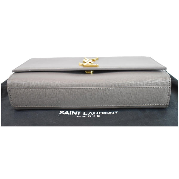 YVES SAINT LAURENT Kate Medium Leather Crossbody Bag Grey