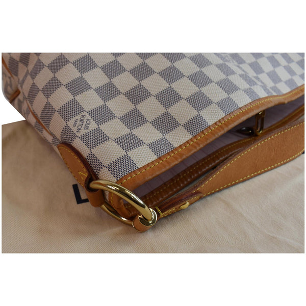 LOUIS VUITTON Delightful PM Damier Azur Hobo Bag White