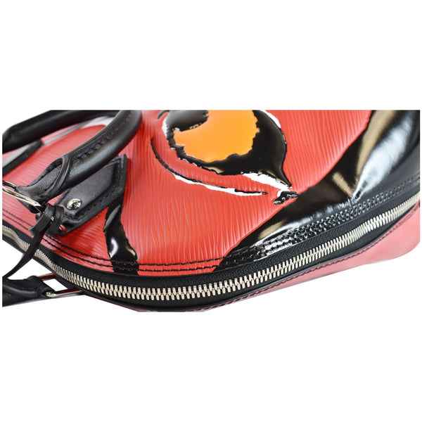 LOUIS VUITTON Kabuki Alma Epi Leather Satchel Bag Red