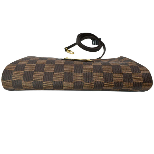 LOUIS VUITTON Eva Pochette Damier Ebene Clutch Crossbody Bag Brown