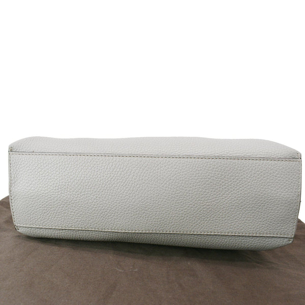 GUCCI Bamboo Daily Small Leather Shoulder Bag Grey 370831