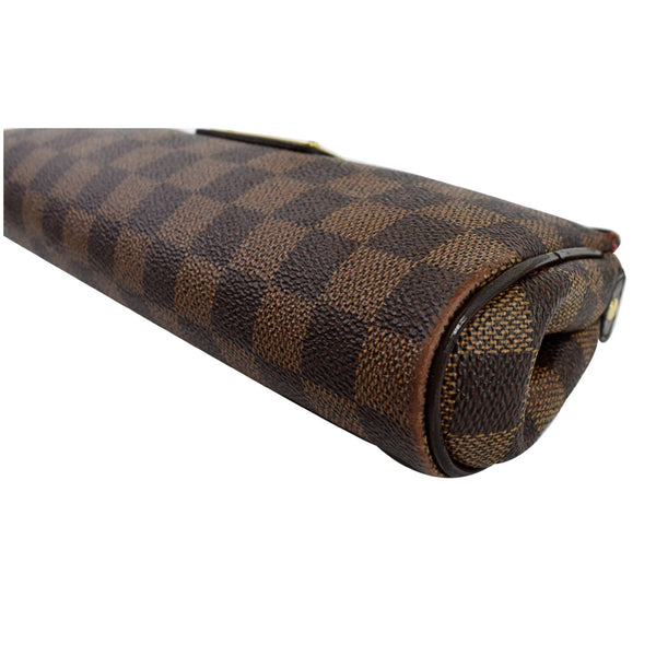 Louis Vuitton Pochette Eva Damier Ebene Crossbody Bag round bottom