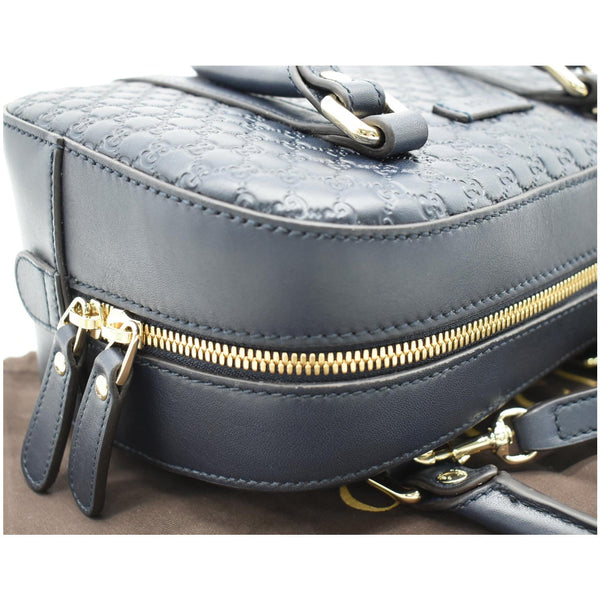 GUCCI Microguccissima Small Leather Crossbody Bag Blue 510289