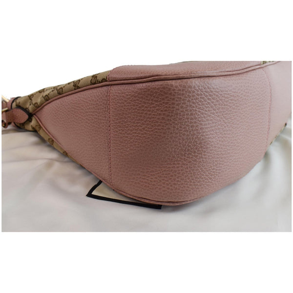 GUCCI Large Bree GG Canvas Hobo Bag Pink 449244