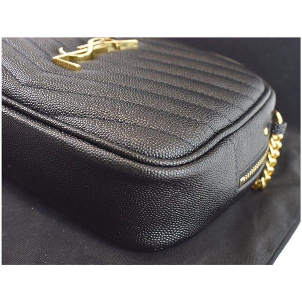 YVES SAINT LAURENT Mini Lou Leather Camera Crossbody Bag Black