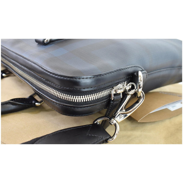 BURBERRY Hambleton London Check Briefcase Messenger Bag Blue