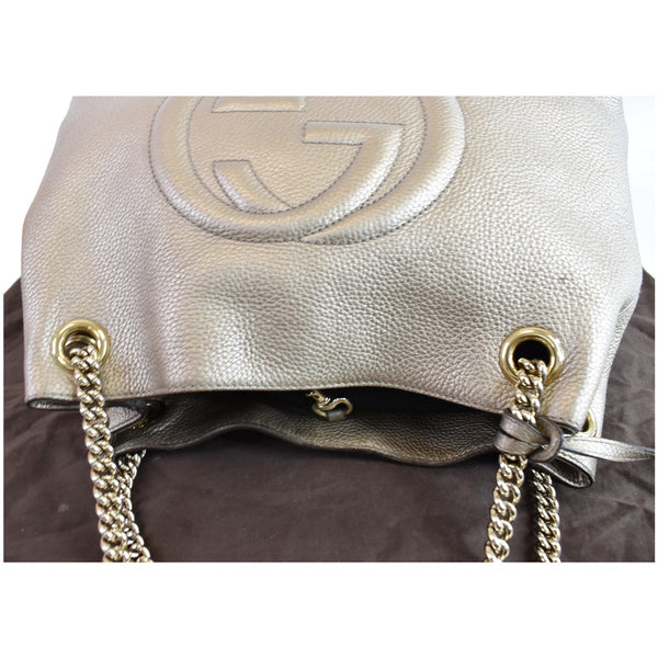 Gucci Soho Pebbled Leather Shoulder Bag front preview