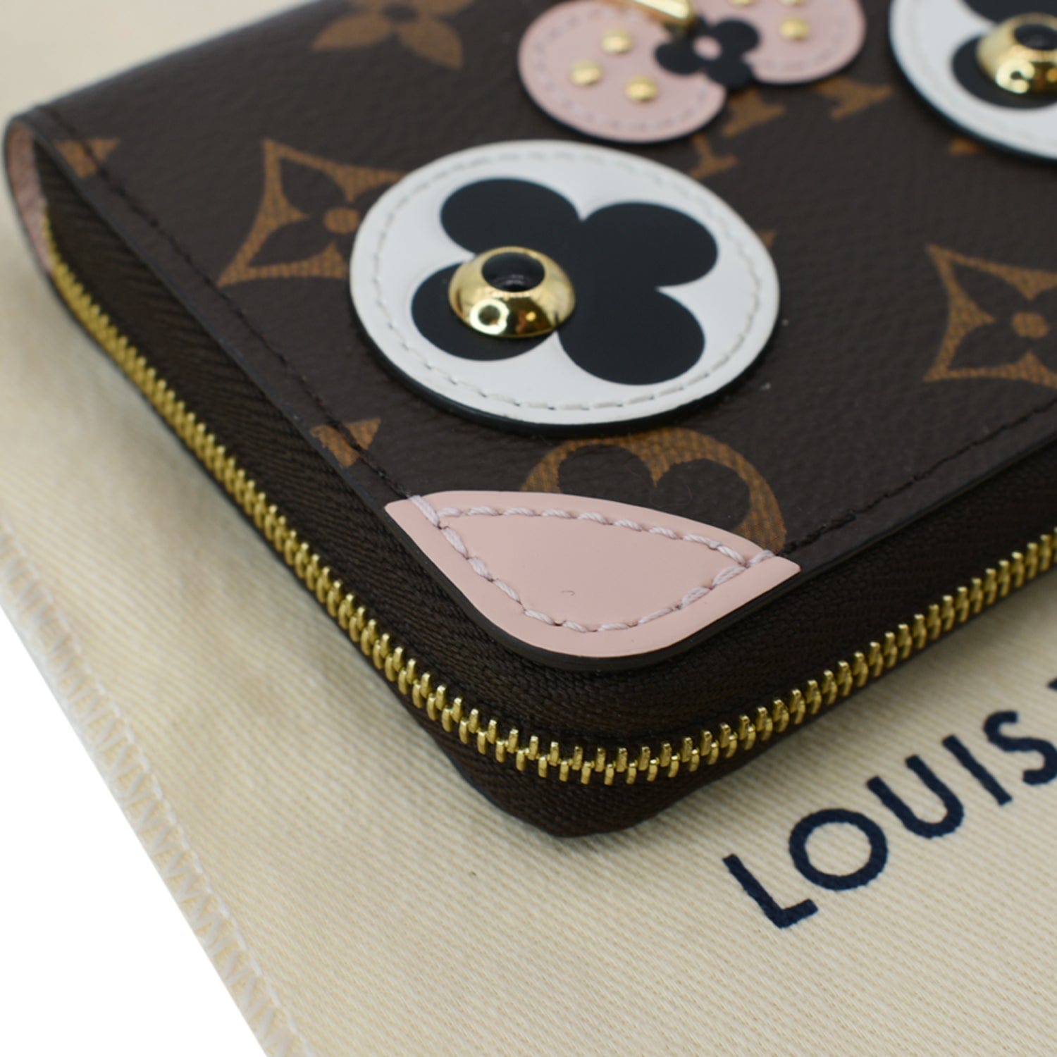Louis Vuitton Valentine Dog Zippy Monogram Canvas Wallet