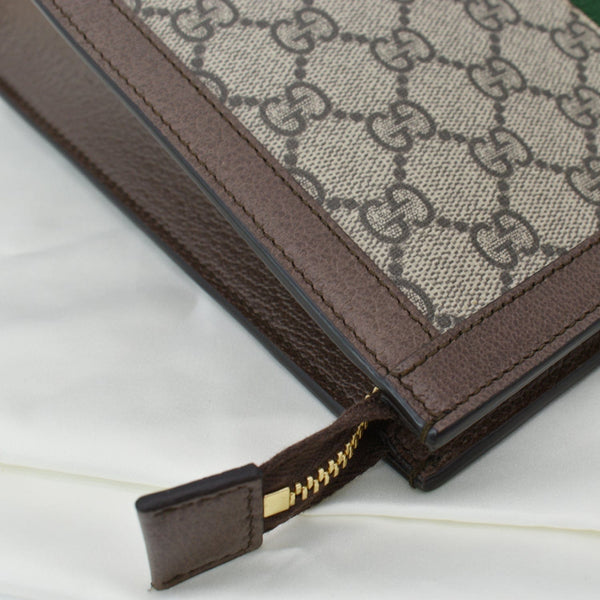 GUCCI Ophidia GG Supreme Canvas Zip Pouch Beige 625549