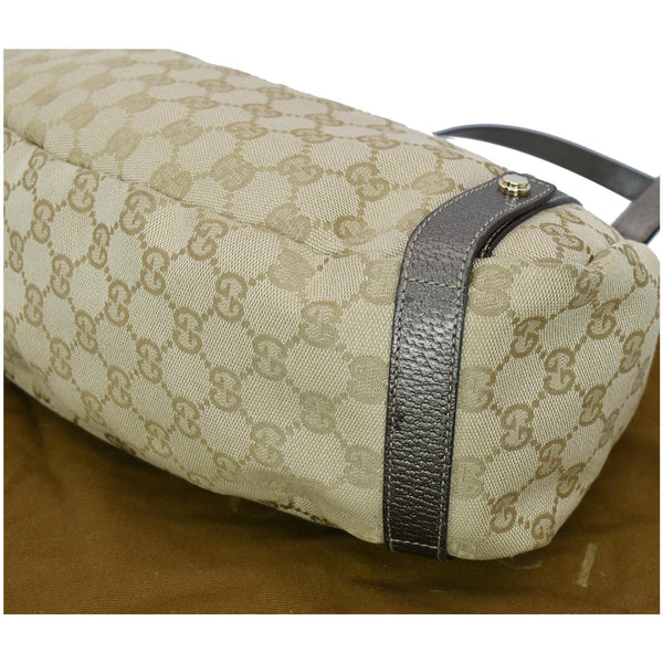 GUCCI Medium Abbey GG Canvas Shoulder Bag Beige 130736