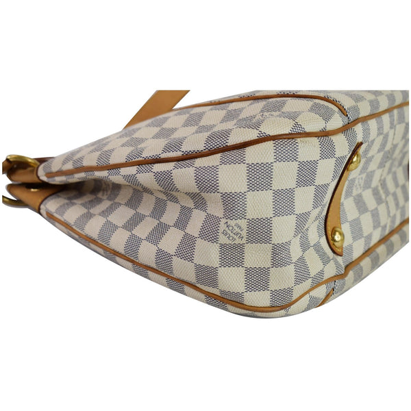 Louis Vuitton Galliera PM Damier Azur Shoulder Bag - white checks