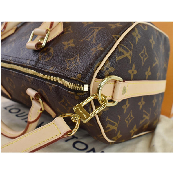 Louis Vuitton Speedy 30 Bandouliere Monogram Canvas Bag - gold hardware